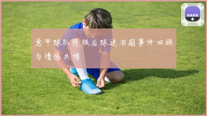 意甲球队降级后球迷泪崩事件回顾与情感共鸣